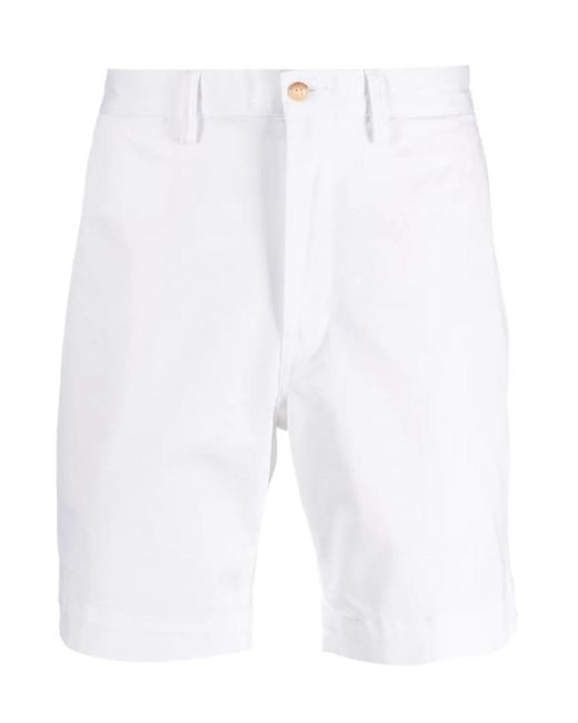 Polo Ralph Lauren White Straight Fit Chino Shorts for men