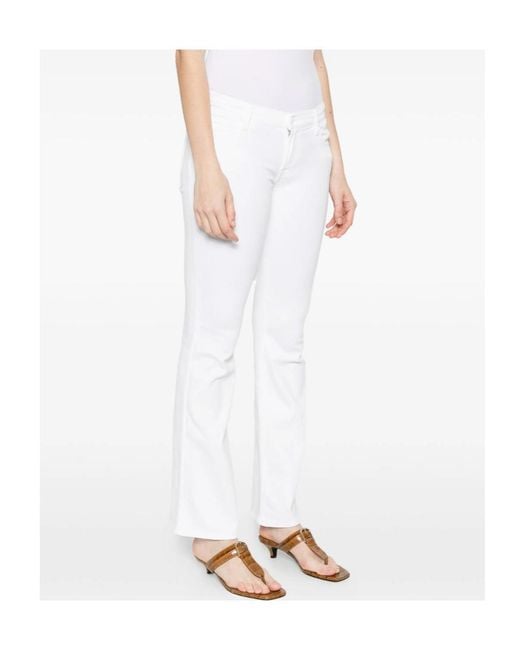 7 For All Mankind White Belt Loop Jeans