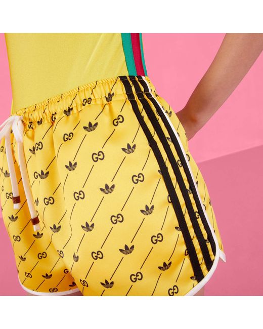 Gucci Yellow X Adidas Joint Series Shorts