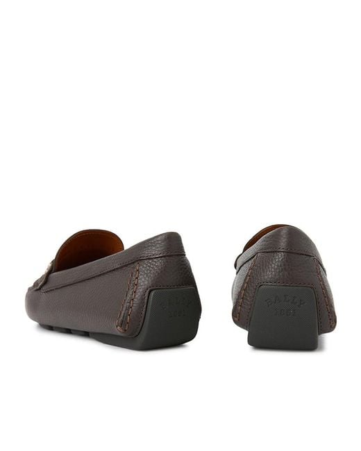 Bally Brown Round-Toe Loafers for men