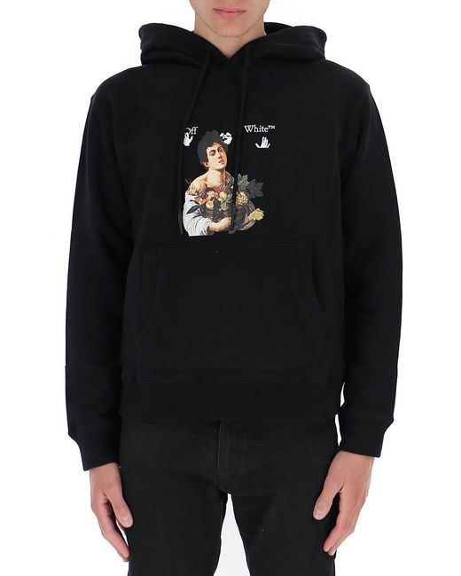 Off-White c/o Virgil Abloh Black Caravaggio Boy Hoodie for men