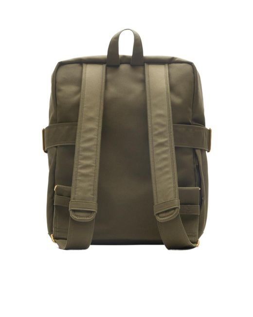 Burberry Green Logo Embroidered Backpack for men