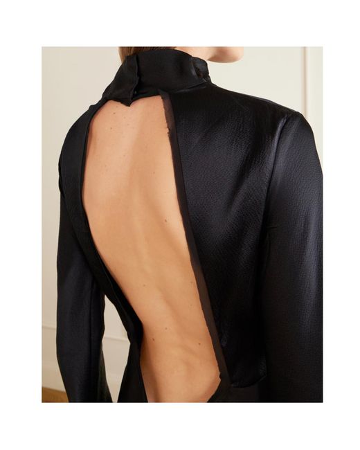 TOVE Black Backless Long Dress
