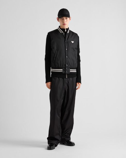 Prada Black Wool Zip-Up Cardigan for men