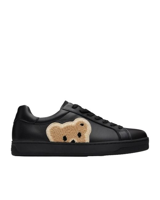 Palm Angels Black Bear Tennis Sneakers for men