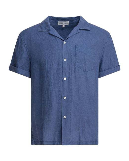 Alex Mill Blue Camp Linen Shirt for men