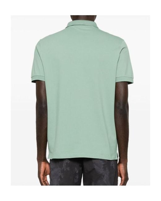 Stone Island Green Piqué-Weave Polo Shirt for men