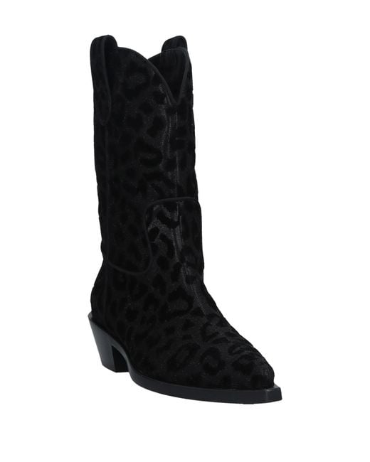 Dolce & Gabbana Black Casual Sequin Ankle Boots
