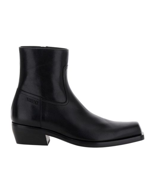 Versace Black Luciano Ankle Boots for men
