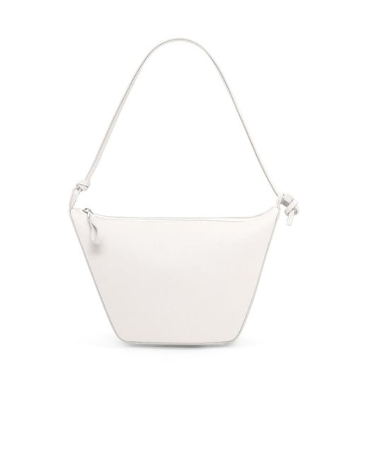 Loewe White Mini Hammock Hobo Bag