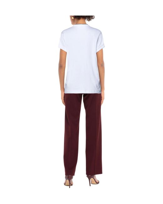 Brunello Cucinelli Blue Solid Color Stretch T-Shirt