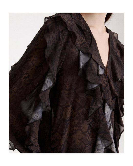 Marella Black Printed Blouse