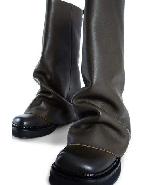 The Attico Black Robin Combat Boots