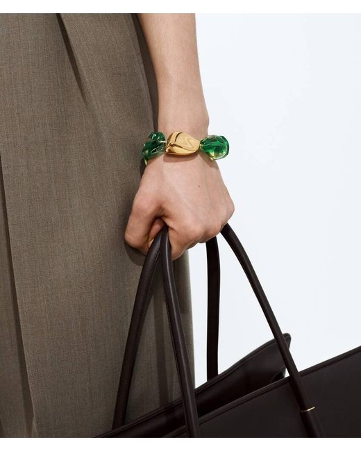 Bottega Veneta Green Prisma Bracelet