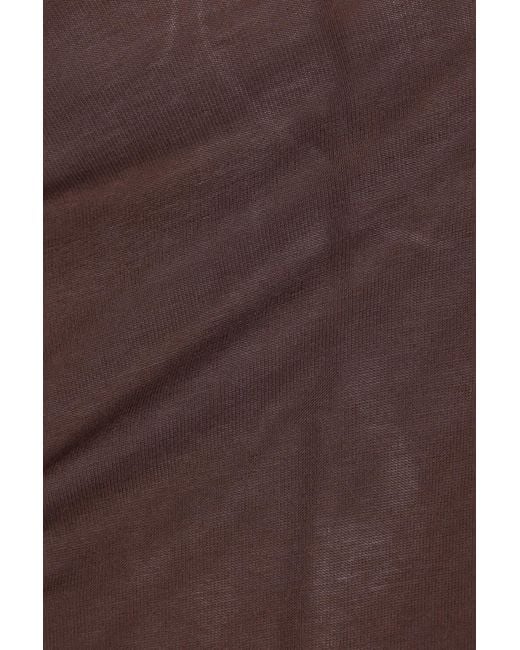 Rick Owens Brown Athena Asymmetric Sleeveless Top