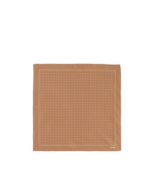 Tom Ford Natural Polka Dot Pocket Square Scarf for men