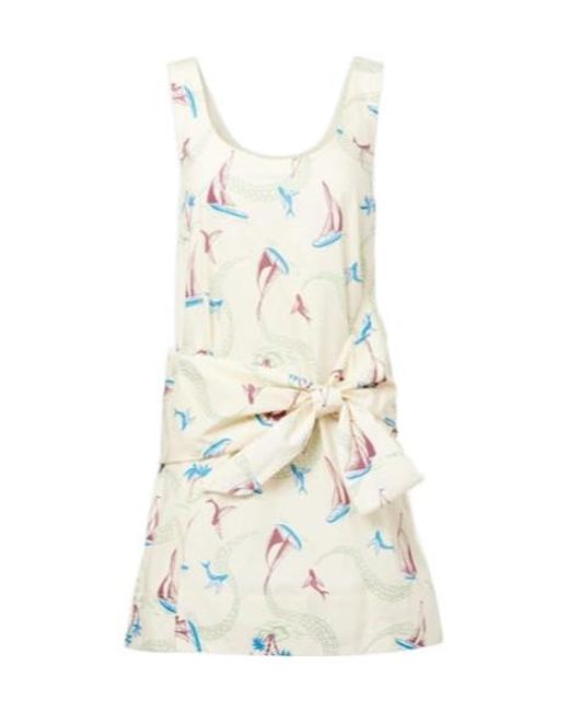 Rabanne White Printed Cotton Minidress