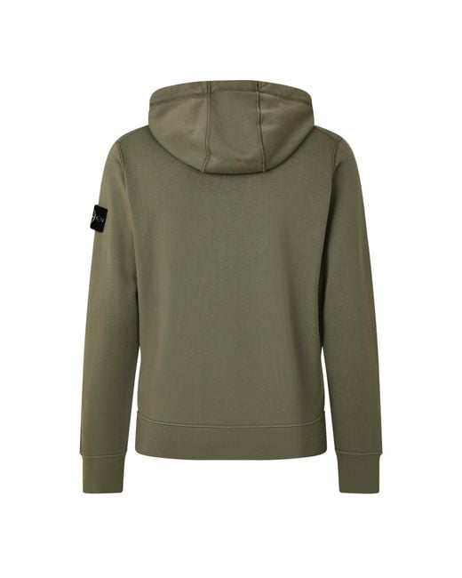 Stone Island Green Simple Hoodie Jacket for men