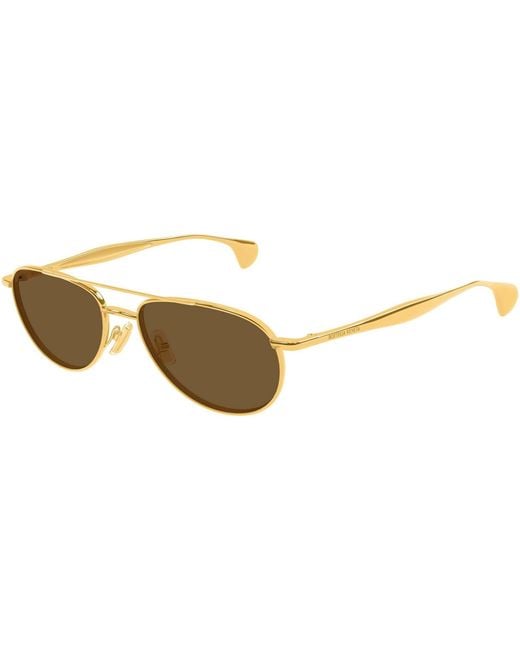 Bottega Veneta Multicolor Eyewear Fin Aviator Frame Sunglasses for men