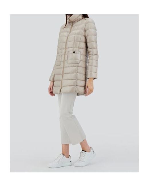 Herno Gray Long-Sleeved Down Jacket