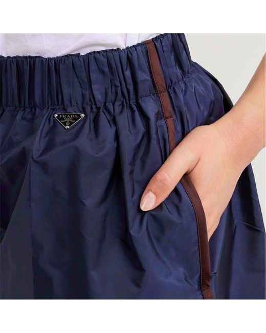 Prada Blue Elastic Waistband Shorts