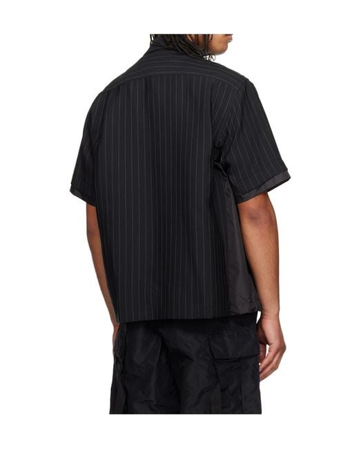 Sacai Black Striped Shirt for men