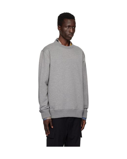 Givenchy Gray Logo Round-Neck Sweater for men