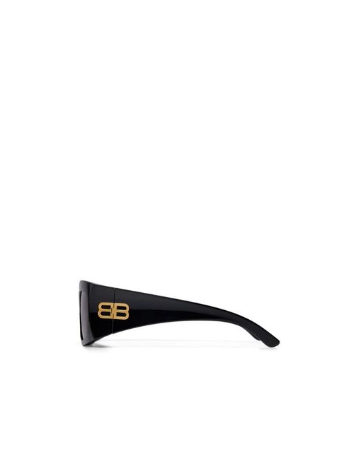 Balenciaga White Eyewear Rectangle Frame Sunglasses