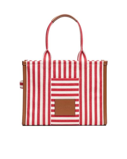 Marc Jacobs Red The Stripe Large Tote Bag
