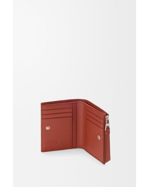 Loewe Red Puzzle Slim Compact Wallet for men