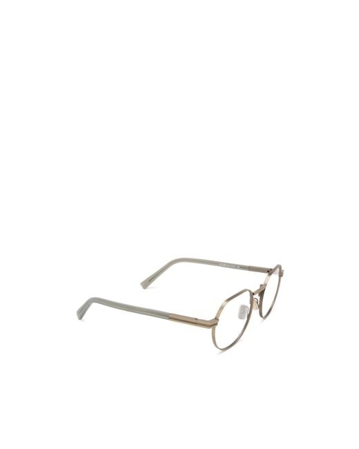 Zegna White Erz Round Glasses for men