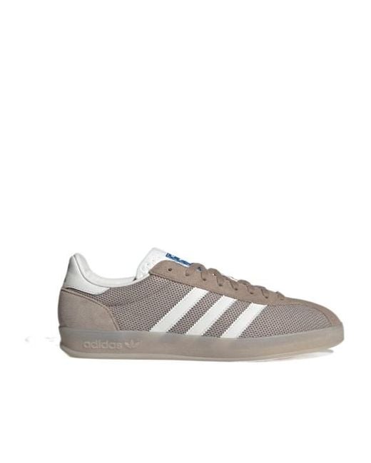 Adidas Originals Gray Gazelle Indoor Pro Low-Top Sneakers for men