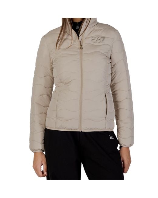 EA7 Natural High-Necked Cotton Jacket