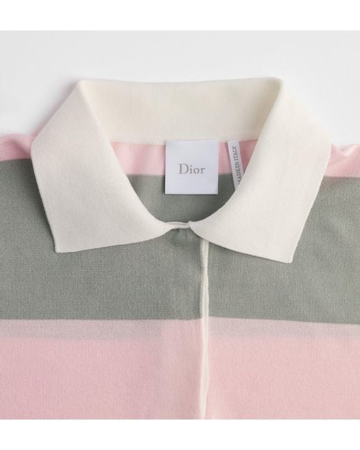 Dior Gray Marinière Long-Sleeved Polo Shirt