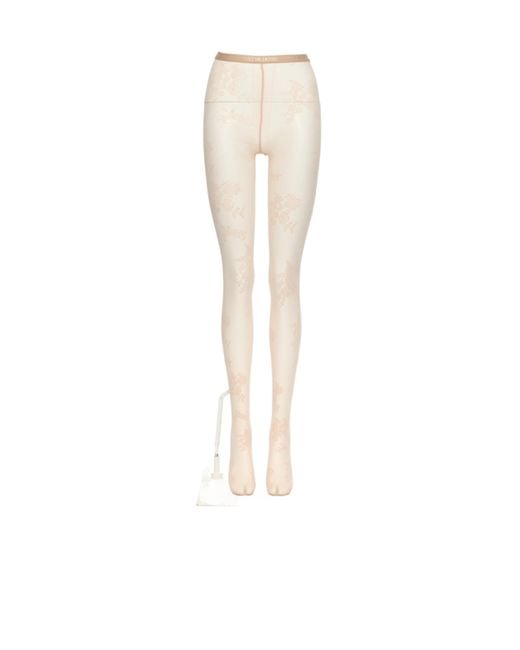 Valentino White Lycra Tights
