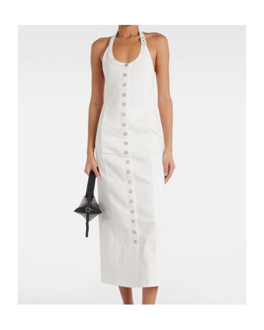 Courreges White Halter Neck Dress