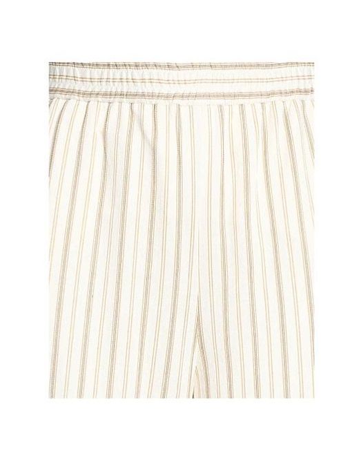 Max Mara White Striped Trousers