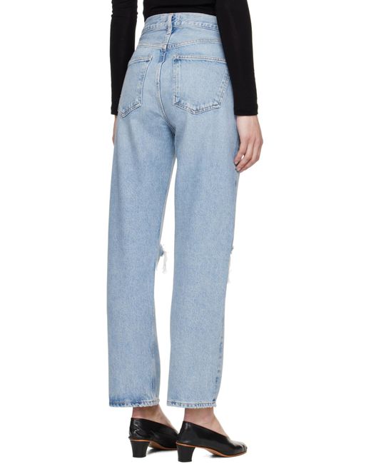 Agolde Blue Jeans With Belt Loops