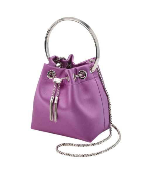 Jimmy Choo Purple Bon Bon Satin Handbag