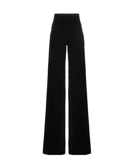 Rick Owens Black Wide-Leg Tailored Trousers