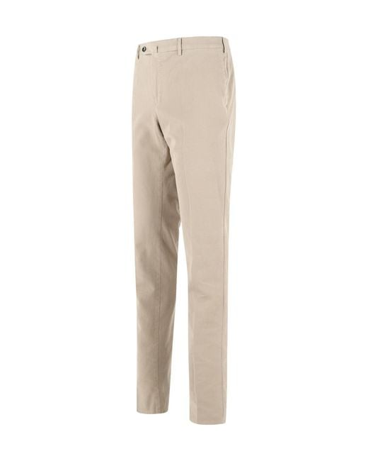 PT01 Natural Casual Pants With Belt Loops for men