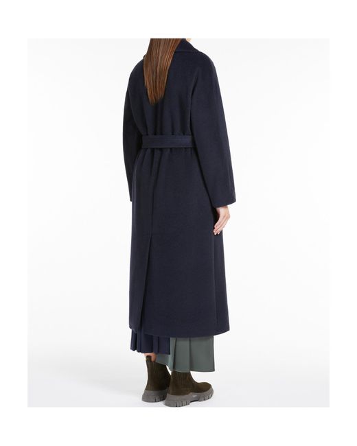 Weekend by Maxmara Blue Wool Wrap Coat