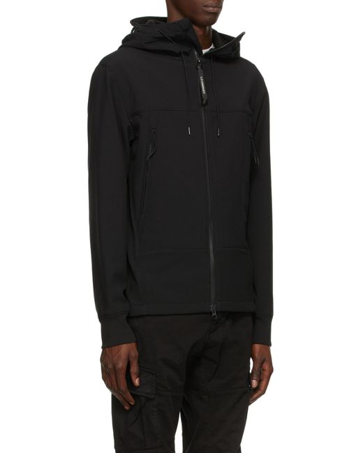 C P Company Black Neoprene Lightweight Jacket for men
