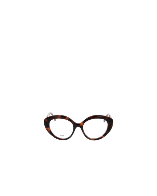 Loewe White Curvy Butterfly Frame Glasses