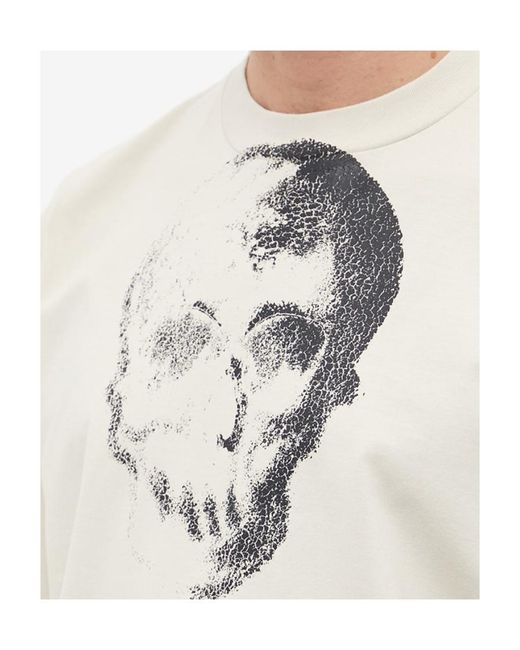 Palm Angels White Skull-Print T-Shirt for men