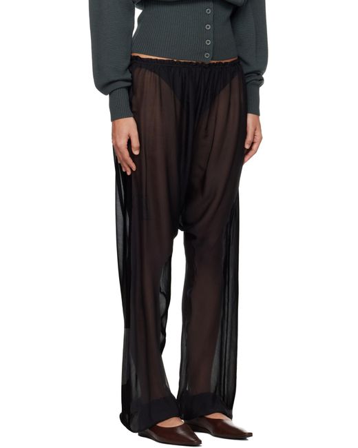 Paloma Wool Black Silk Palazzo Trousers