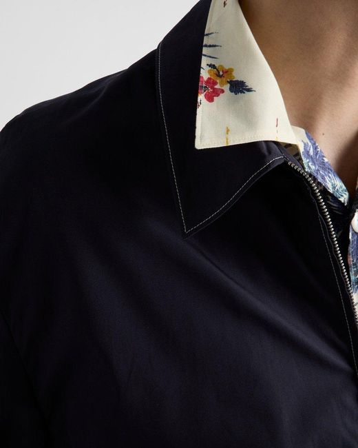 Prada Blue Zip-Up Bomber Jacket for men