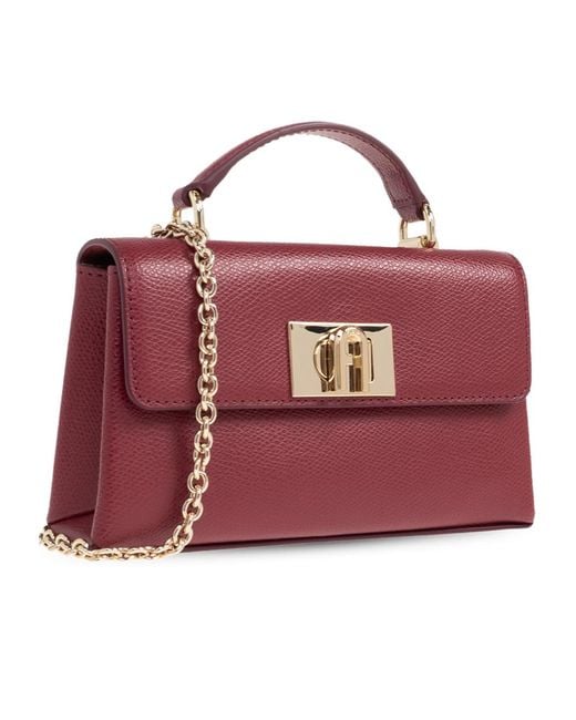 Furla Red 1927 Chain-Linked Mini Tote Bag