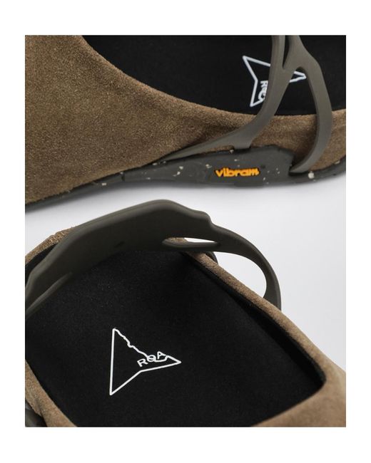 Roa Brown Fedaia Suede Mules for men