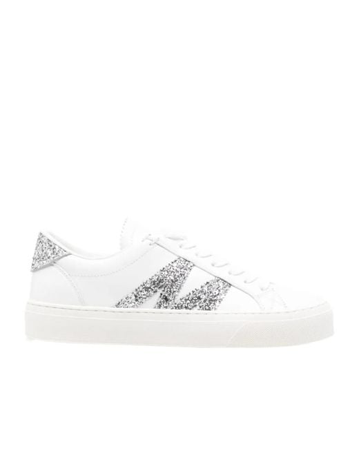 Moncler White Monaco 2 Sneakers